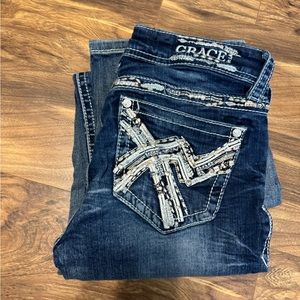 Size 26 women’s jeans debrand is grace boot cut